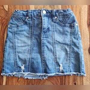 Joe's Jeans The Motto Frayed Hem distressed Denim Skirt